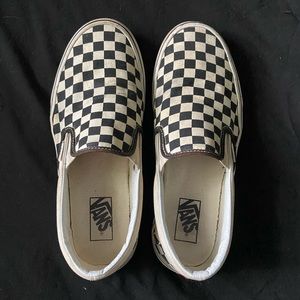 Vans checkerboard slip ons